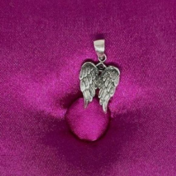 "Angel Wings" Pendant 925 Sterling Silver - Picture 1 of 5